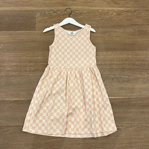 H&M checker pink dress size 6-7t